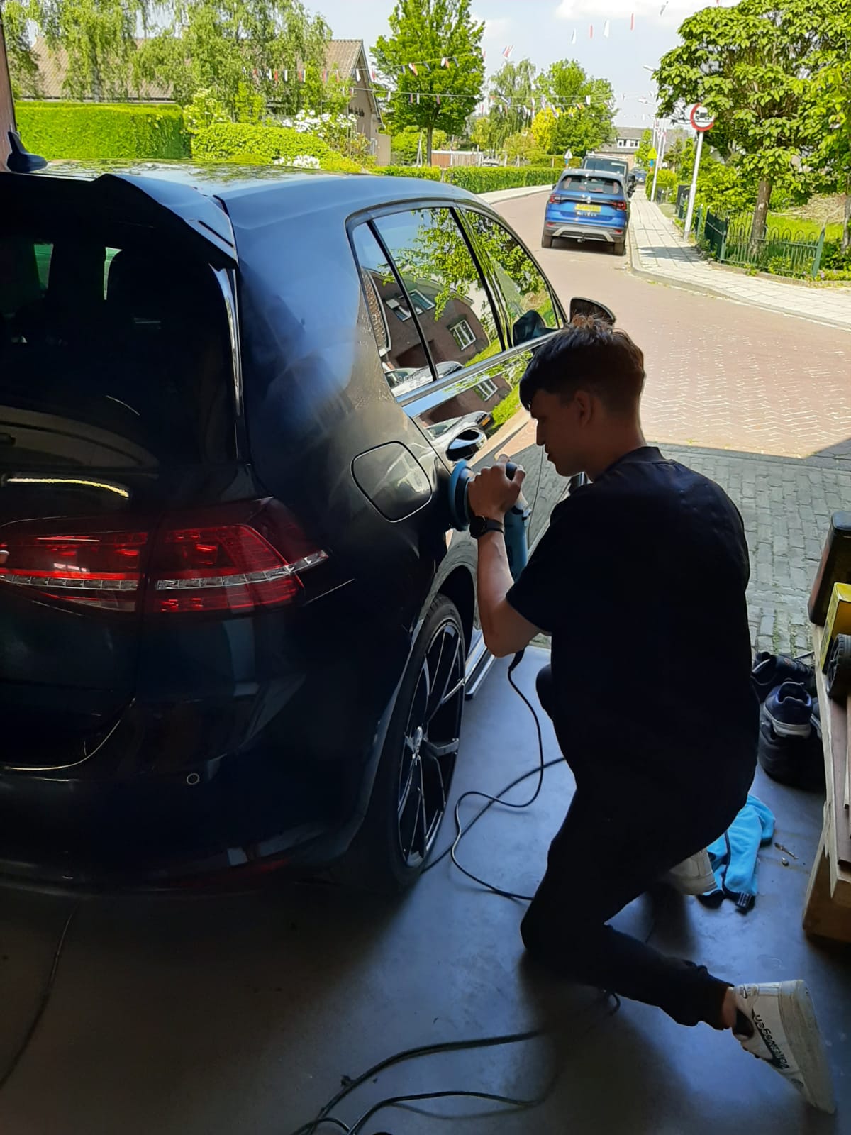 Detailer aan het werk